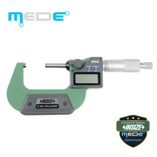 Micrômetro Externo Digital 25-50mm (0,001) com IP65 - Insize - 3108-50A