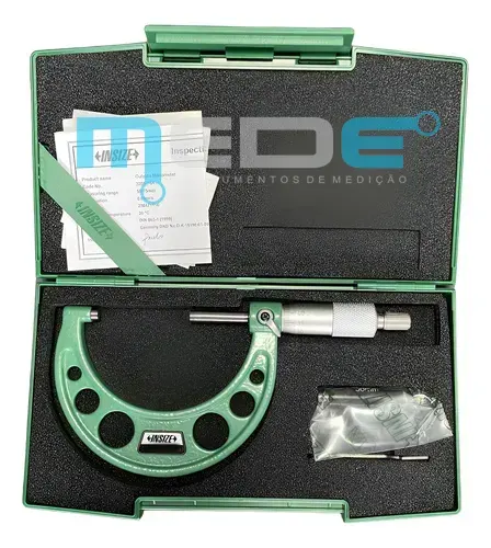 Micrômetro Externo Analógico 50-75mm (0,001) - Insize - 3210-75A - Imagem 2