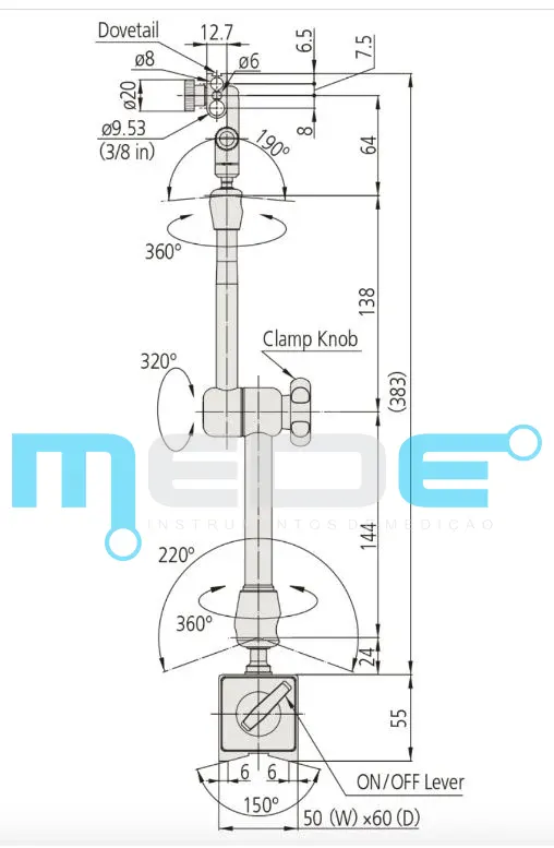 Suporte Magnético Articulado - Mitutoyo - 7033-10 - Imagem 3